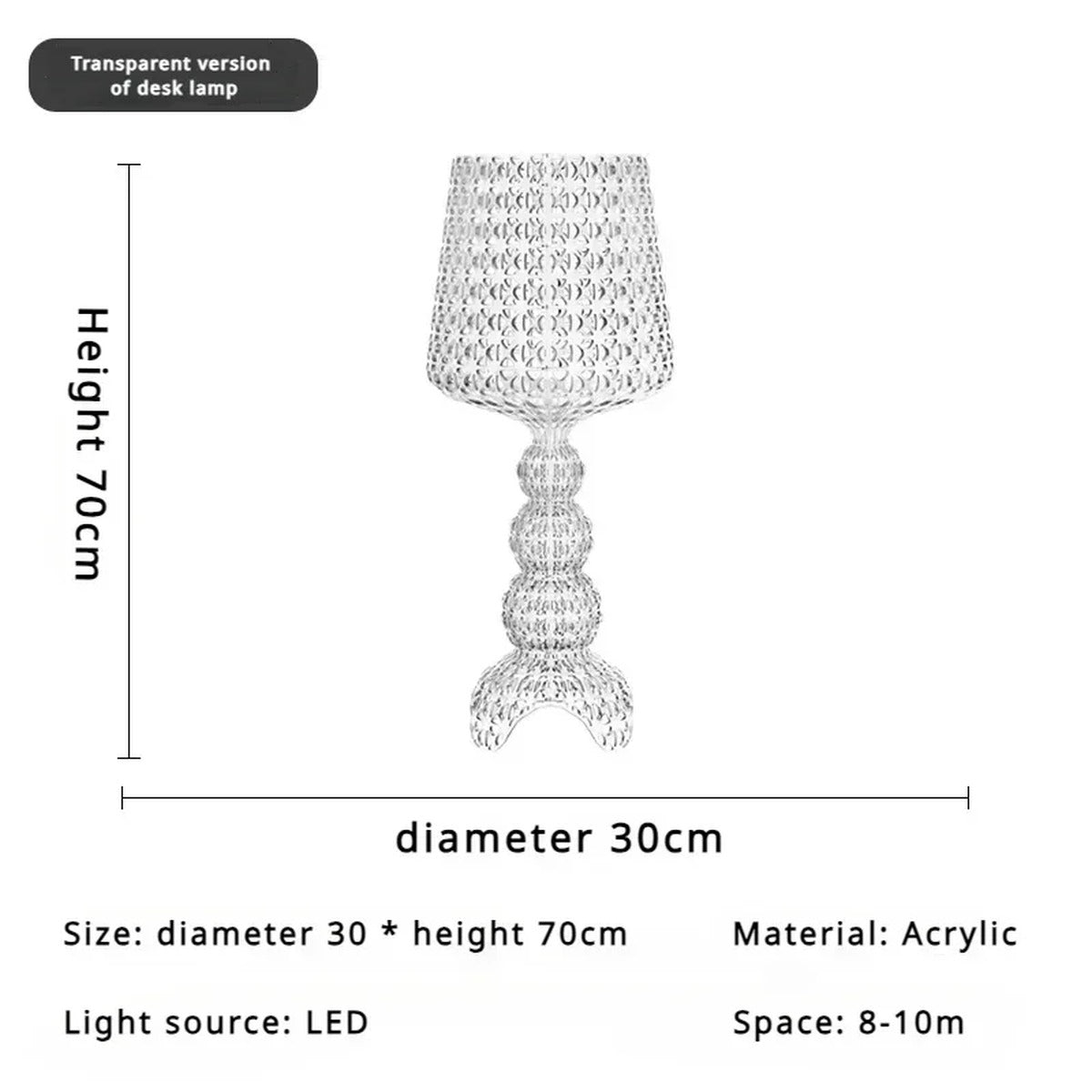 Crystal Air Minimal Table Lamp Seraphel – Product Detail 9