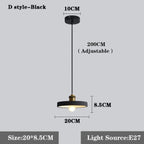 Serenox Pendant Light – Saucer shade dimensions, Ø20 x H8.5 cm