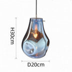 Varvenis Organic Glass Pendant Light – Blue