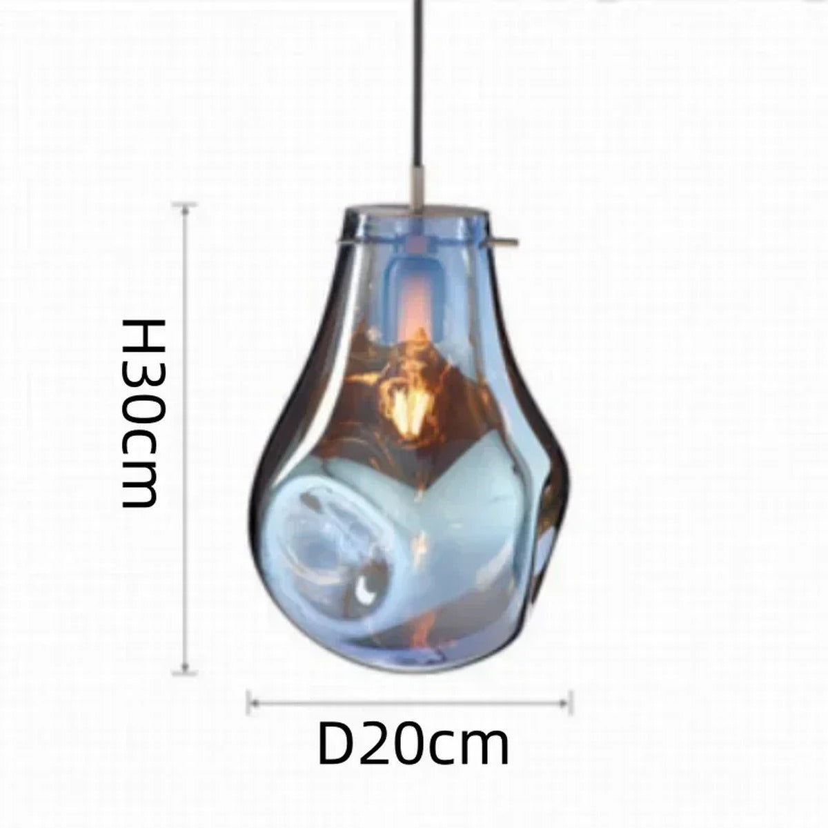 Varvenis Organic Glass Pendant Light – Blue
