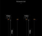Solid Wood Sculptural Multi-Pendant Chandelier – Larven – Single Pendant Dimensions