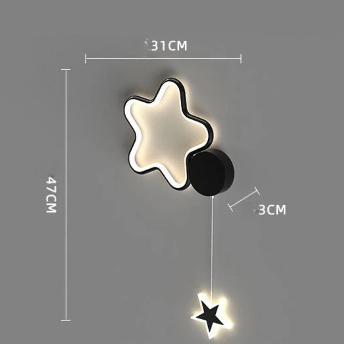 Cloud & Star LED Wall Sconce – Beloria – Product Detail 13