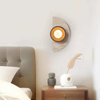Sculptural Stone Semi-Circle Wall Sconce Halvorn – Lifestyle View 3