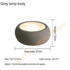 Gevoria — Grey finish, dimensions diagram Ø27cm x H13cm, G9-7W