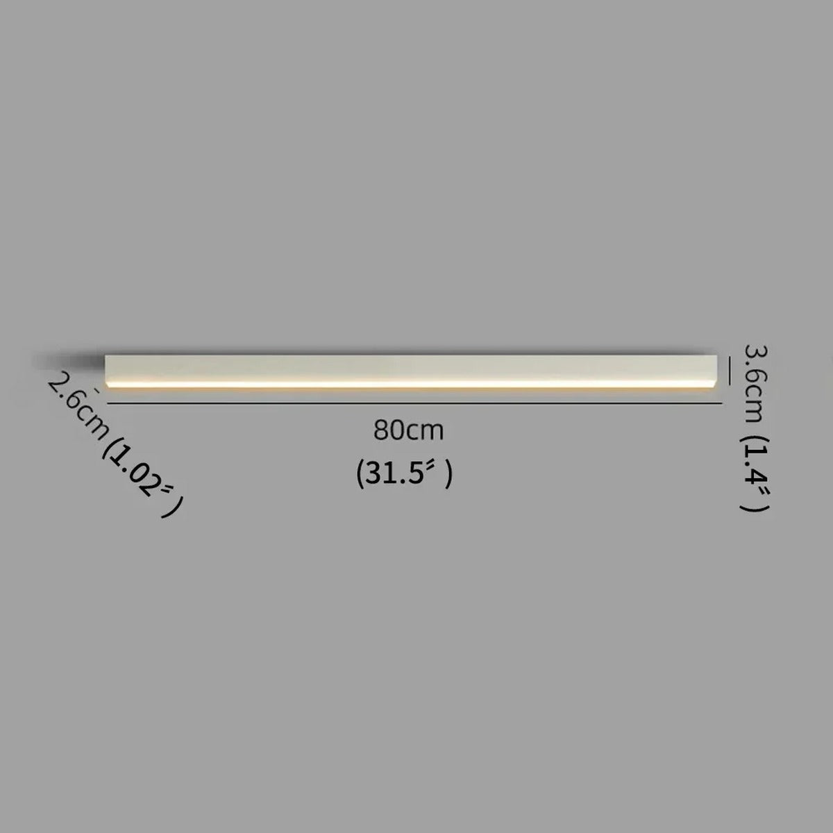 Sorendale Linear Ceiling Light – White 80cm Dimensions