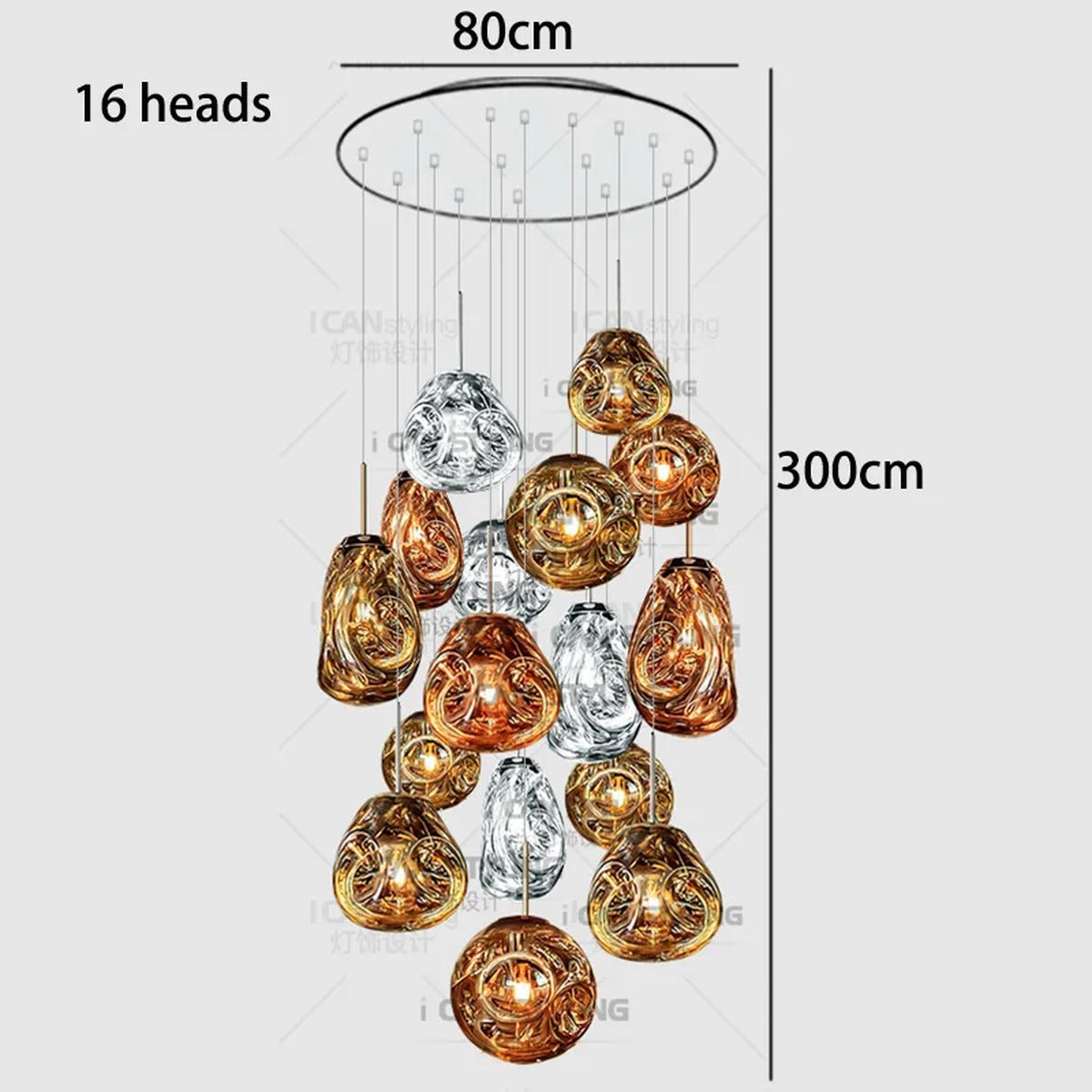 Nordic Ceremonial Glass Chandelier Welthorne – Product Detail 13