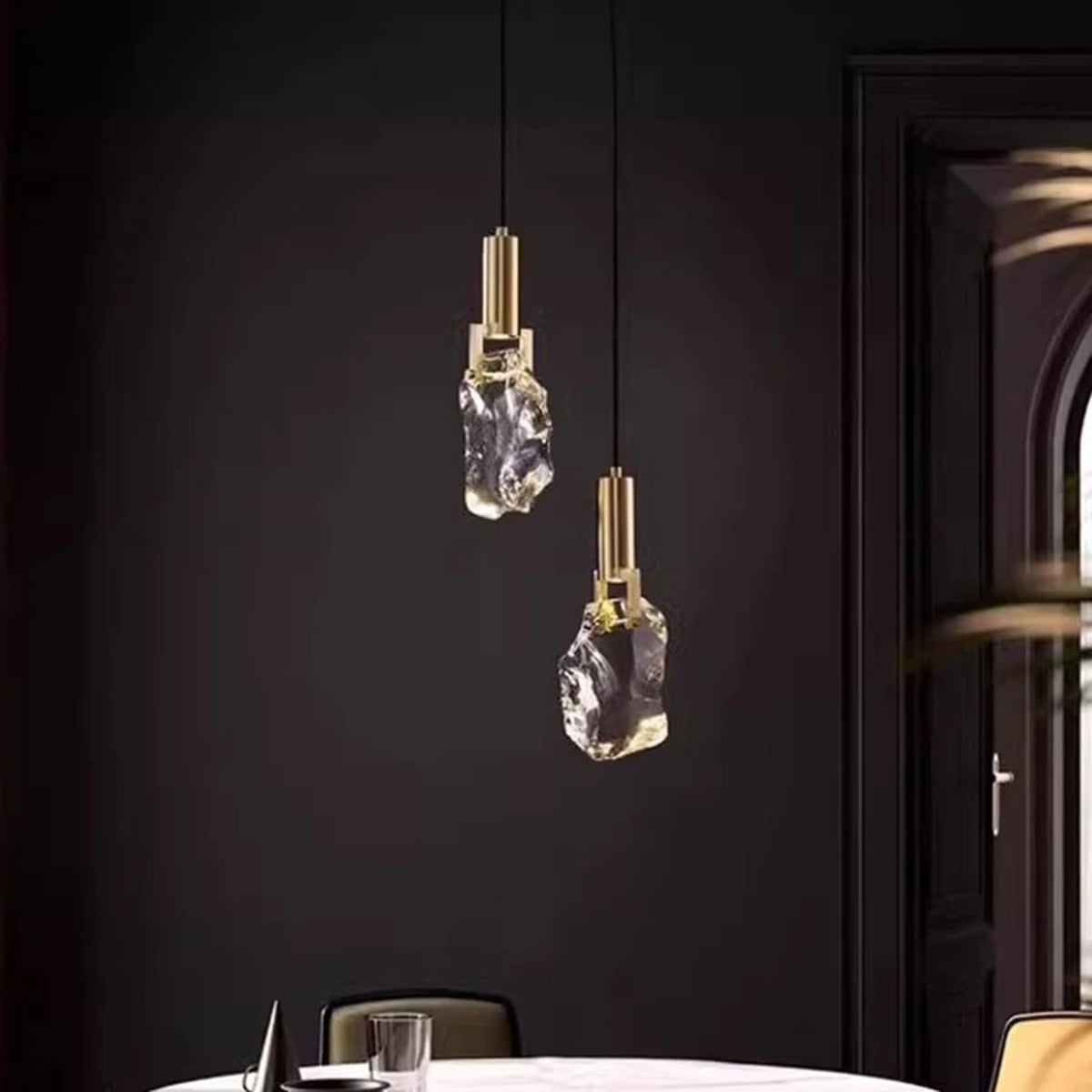 Raw Crystal Rock Pendant Light – Barlux – Lifestyle View 4