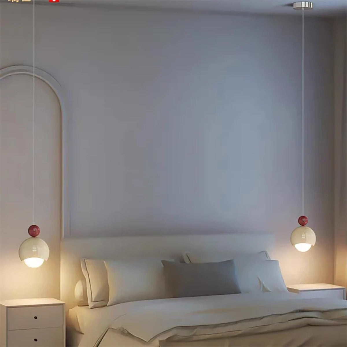 Lacquered Iron Dome Pendant Light – Narello – Lifestyle View 4