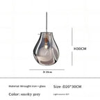Varvenis Organic Glass Pendant Light – Smoke Grey
