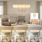Hand-Cut Marble Panel Brass Ring Chandelier – Vestrax