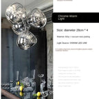 Mirror-Finish Melt Cluster Chandelier Convera – Silver Finish