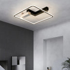 Geometric LED Halo Flush Ceiling Light – Axiomar – Lifestyle View 2