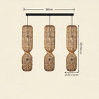 Chandelier Helion — Long 3 heads H 100cm