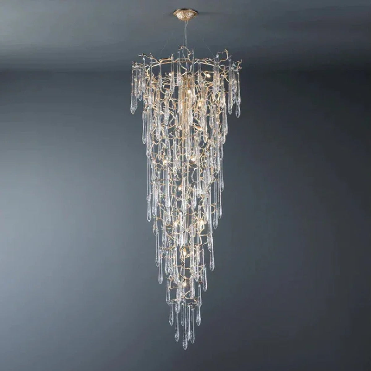 Crystal Icicle Cascade Chandelier – Larvex – Hero Shot