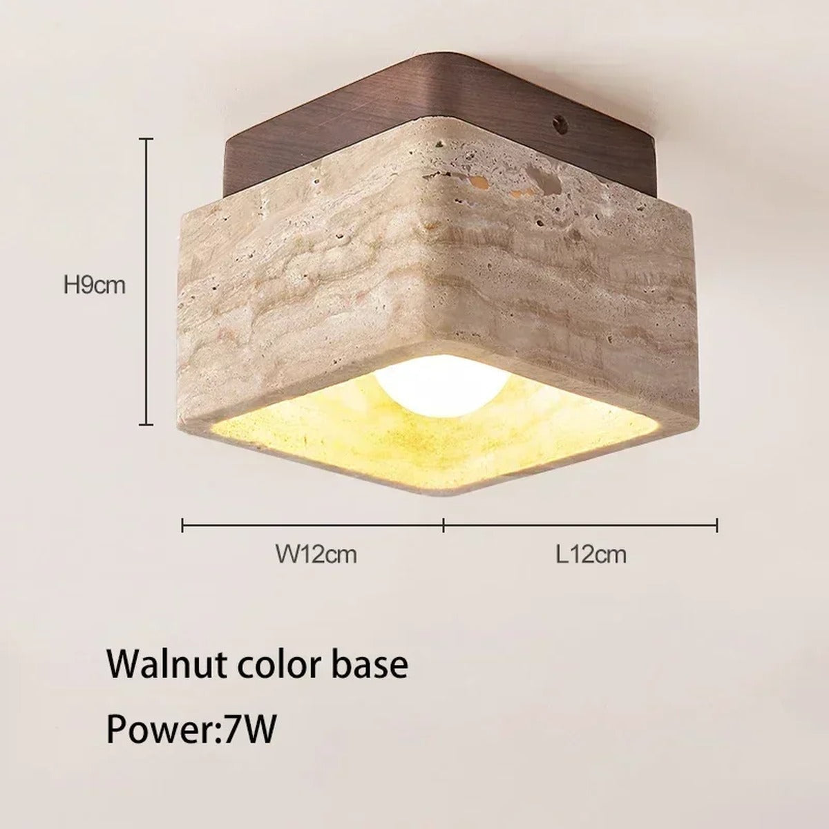 Stone Geometric Ceiling Light Terralith – Product Detail 7