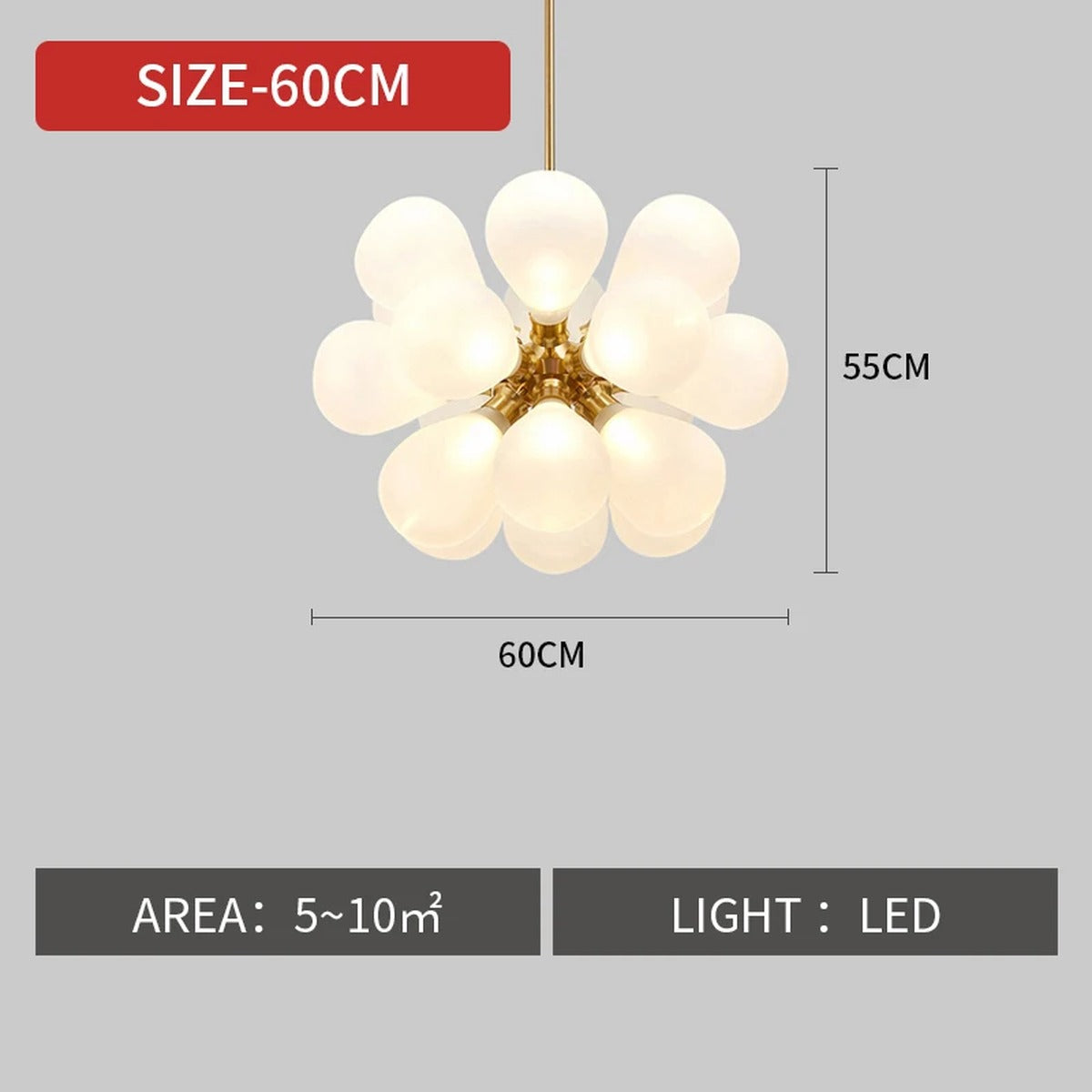 Bubble Glass Flower Chandelier Cloudaris – Product Detail 9