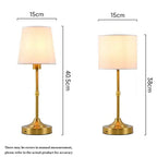 Brass Column Linen Shade Table Lamp – Intimara – Lifestyle View 4