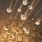 Crystal Raindrop Spiral Chandelier – Lumenvault – Crystal Head Detail