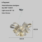 Chrome Mesh Ribbon Chandelier – Floramont – Product Detail 10