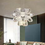 Chrome Mesh Ribbon Chandelier – Floramont – Lifestyle View 2