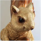 Solandis squirrel wall sconce - Golden finish, face detail