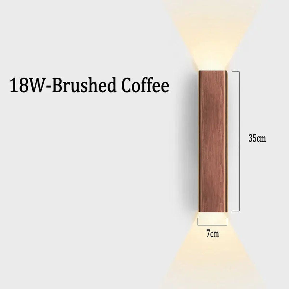 Modern Wall Sconce Farlux — 18W-Brushed Coffee