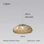 Rippled Glass Organic Pendant Light – Zolux – Product Detail 7