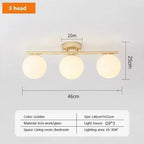 Serenox 3-light ceiling fixture, brushed gold finish