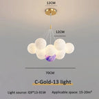 Modern Chandelier Praiva — C Gold 13 Heads 12cm