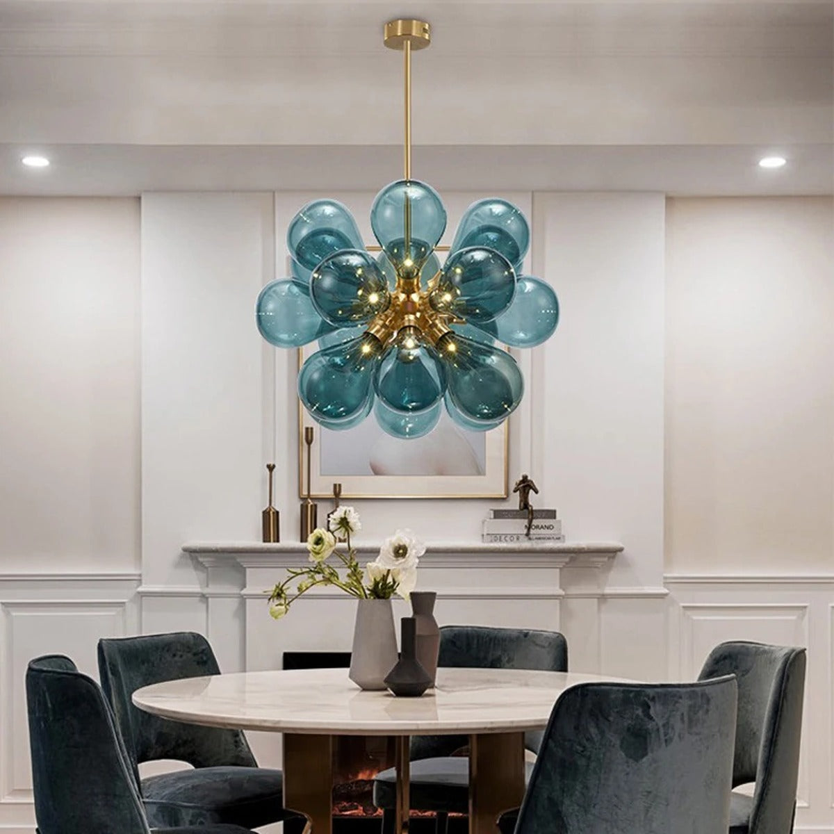Bubble Glass Flower Chandelier Cloudaris – Hero Shot