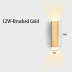 Modern Wall Sconce Farlux — 12W-Brushed Gold
