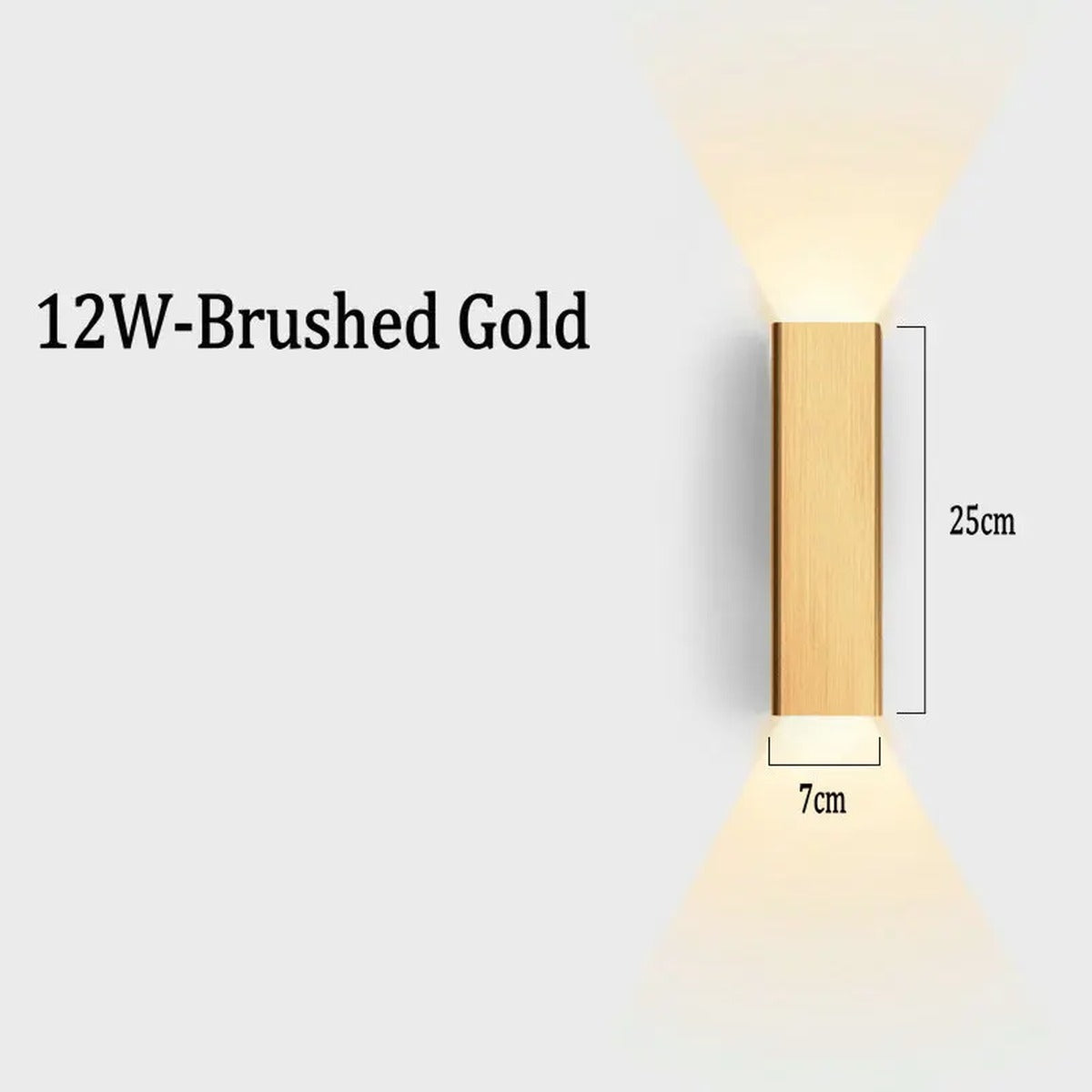 Modern Wall Sconce Farlux — 12W-Brushed Gold