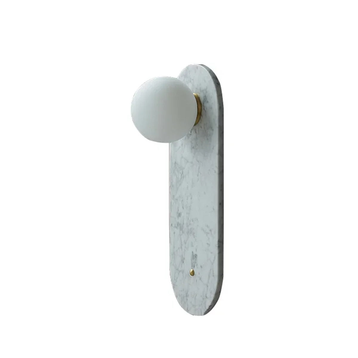 Zarvex travertine oval globe wall sconce natural stone