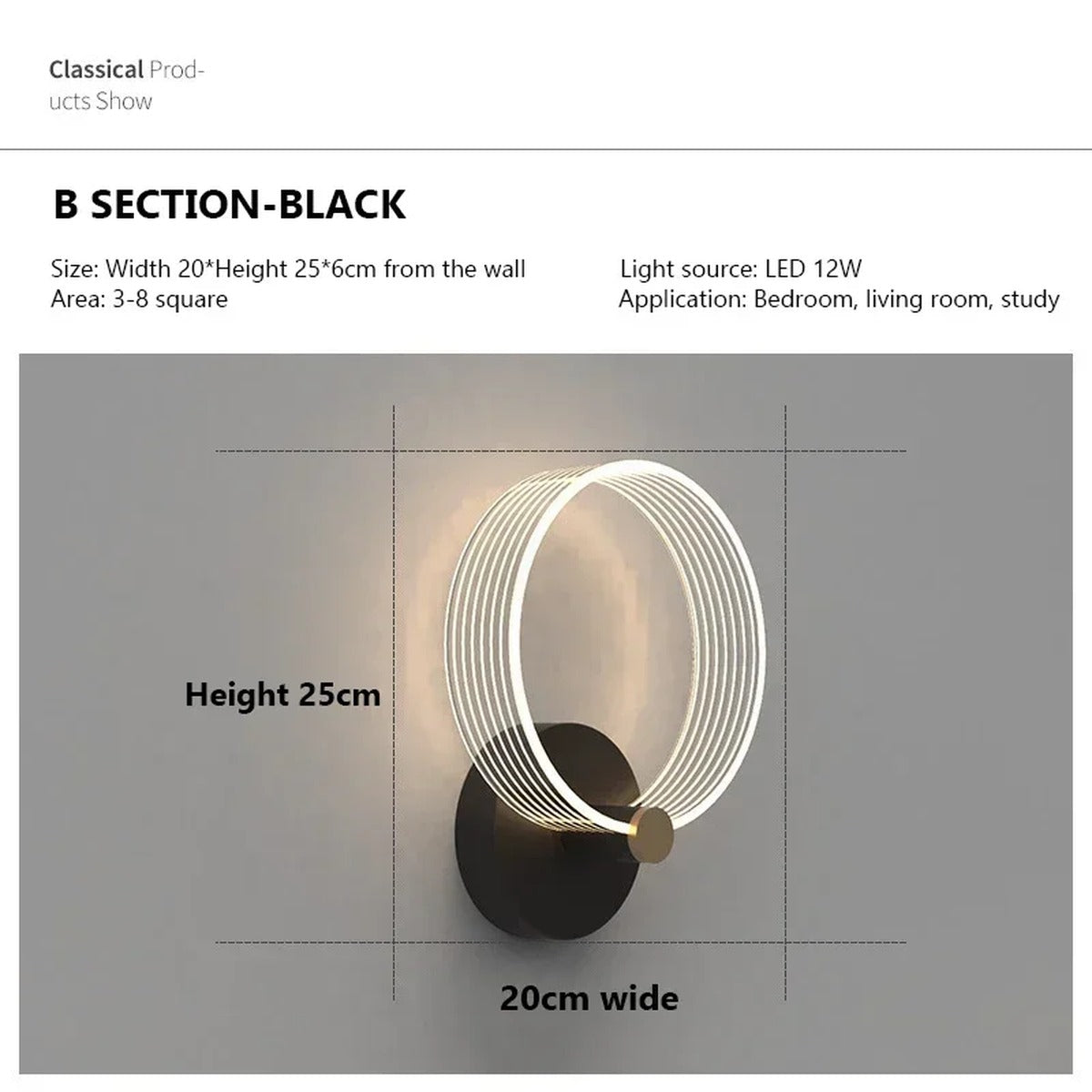 Modern Wall Sconce Kalix — TypeB