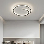 Praixion Round Single Ring LED ceiling light, matte black