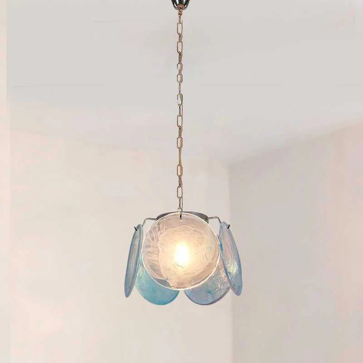 Iridescent Glass Petal Pendant Chandelier – Uevorn – Hero Shot