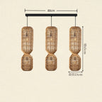 Chandelier Helion — Long 3 heads H 65cm