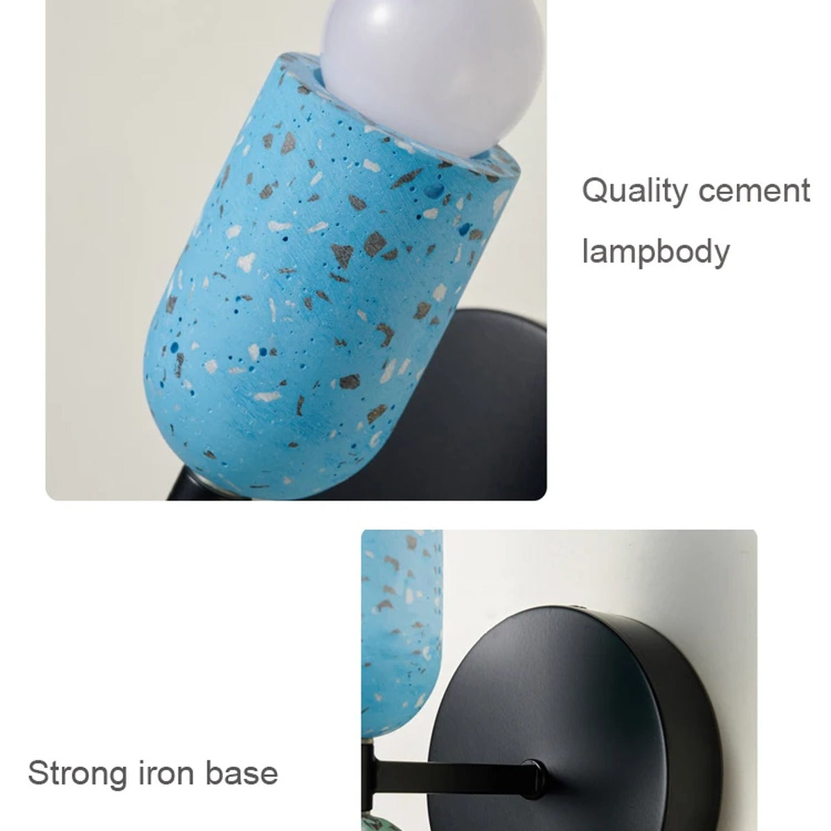 Dual Cement Cylinder Wall Sconce – Kvrix – Product Detail 5