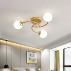 Curved Arm Glass Globe Ceiling Light – Orivex – Product Detail 5