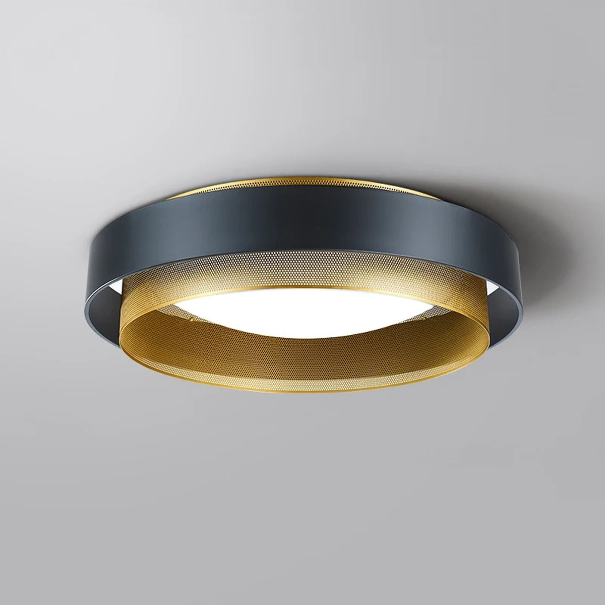 Geometric Double Ring Ceiling Light Orbeon – Studio Detail