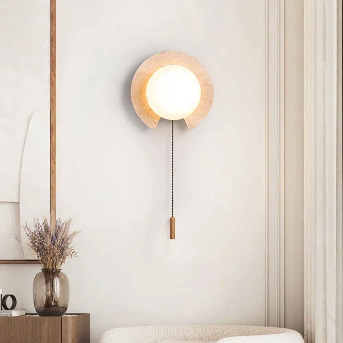 Wabi-Sabi Weathered Wall Sconce Cenix – Lifestyle View 2