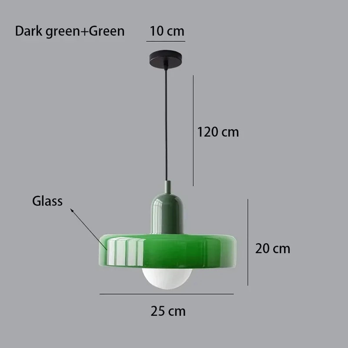 Solren Pendant Light — Dark Green & Green