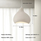 Organic Teardrop Plaster Pendant Light – Zarlix – Product Detail 5