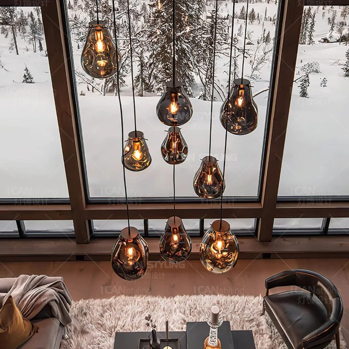 Nordic Ceremonial Glass Chandelier Welthorne – Lifestyle View 4