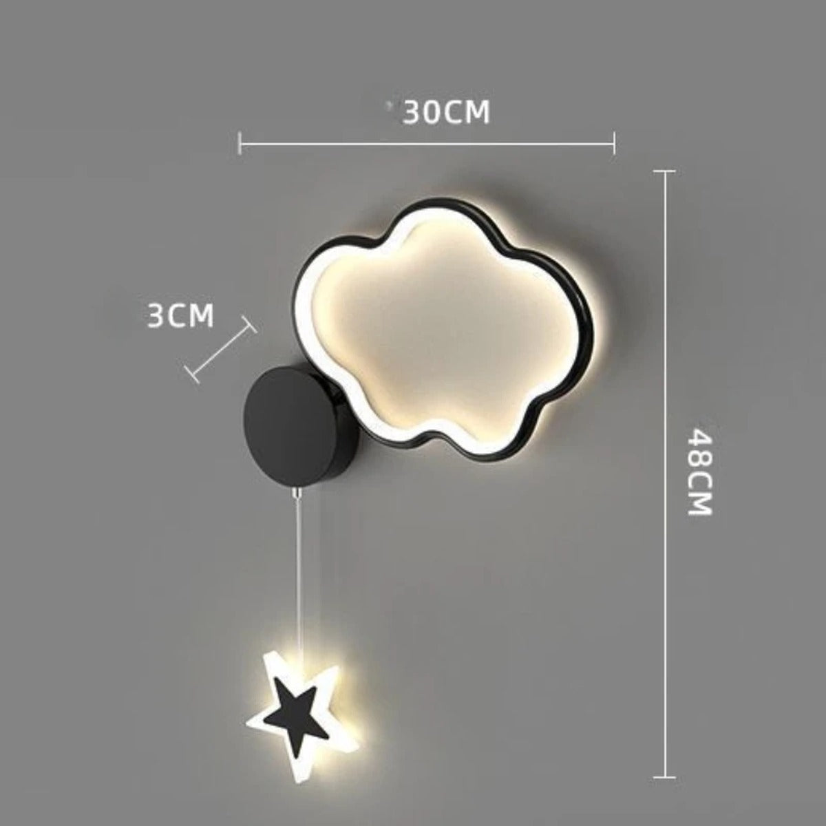 Cloud & Star LED Wall Sconce – Beloria – Product Detail 10