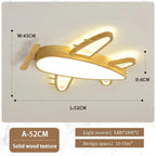 Wooden Aeroplane LED Flush Ceiling Light – Pluvion – Product Detail 7