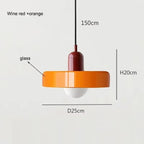 Solren Pendant Light — Wine Red & Orange