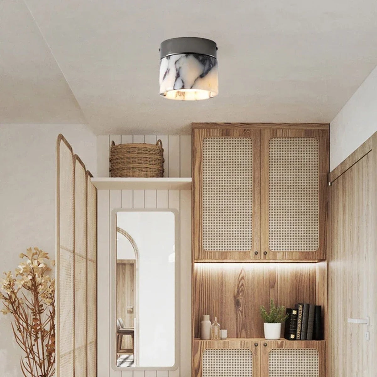 Natural Marble Cylinder Ceiling Light Marbrion – Product Detail 5
