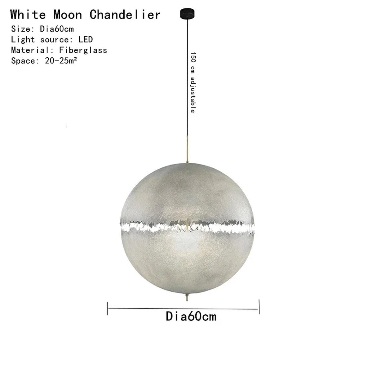 Lunaro Moon Chandelier — Dia60cm