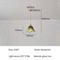 Florvane ombré glass pendant light, Sage Green, single